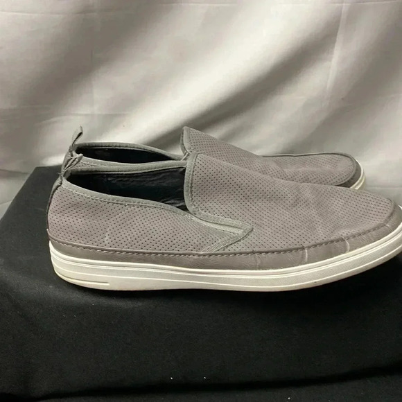 REACTION KENNETH COLE MENS SIZE 10.5 GRAY MAN MADE LEATHER DLIP ON LOAFERS - Picture 10 of 15